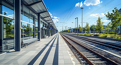 Taktile Bodenindikatoren für Ihre Bahnhöfe