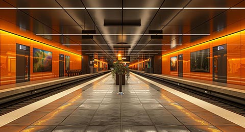 Beleuchtungskonzepte für Bahnsteige